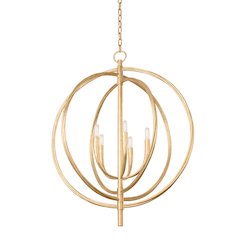 Fillea Chandelier, Vintage Gold Leaf