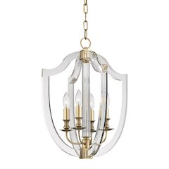 Arietta Pendant, Aged Brass
