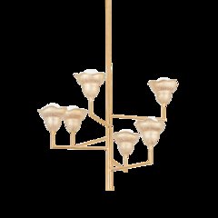Alora Chandelier, Vintage Gold Leaf