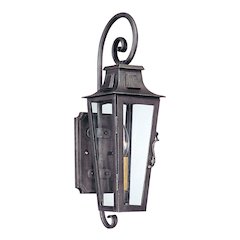 Parisian Square Exterior Wall Sconce, Aged Pewter