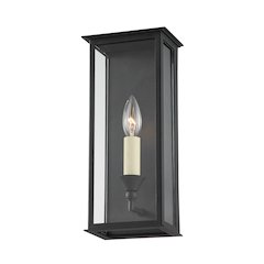 Chauncey Exterior Wall Sconce, Texture Black