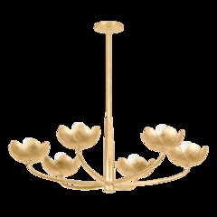 Arcata Chandelier, Vintage Gold Leaf