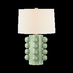 Roselle Table Lamp, Aged Brass