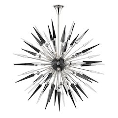 Sparta Chandelier, Polished Nickel
