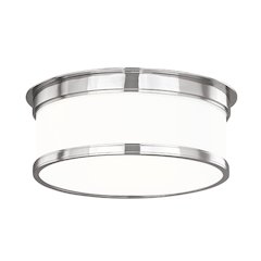 Geneva Flush Mount, Polished Nickel