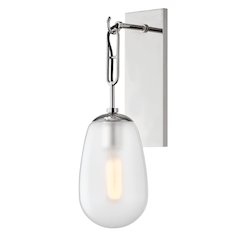 Bruckner Wall Sconce, Polished Nickel