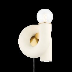 Jolie Plug-In Sconce, Aged Brass