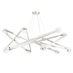 Orbit Chandelier, Polished Nickel