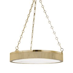 Lynden Chandelier, Aged Brass