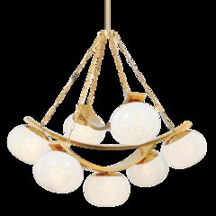 Duxbury Chandelier, Aged Brass