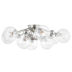 Abbott Semi Flush, Polished Nickel
