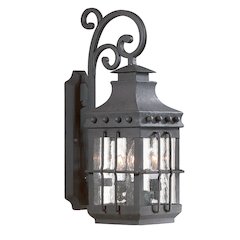 Dover Exterior Wall Sconce, Texture Black
