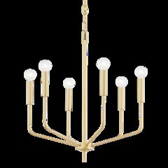 Bailey Chandelier, Aged Brass