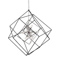 Roundout Chandelier, Polished Nickel