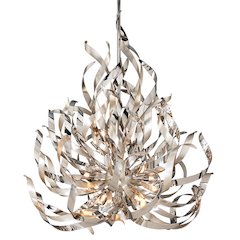 Graffiti Chandelier, Silver Leaf