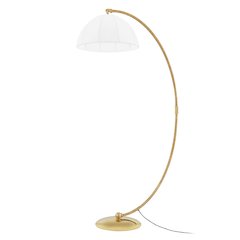 Montague Floor Lamp, Aged Brass