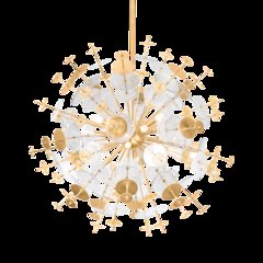 Gleason Chandelier, Vintage Gold Leaf