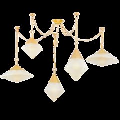 Angelique Chandelier, Vintage Polished Brass