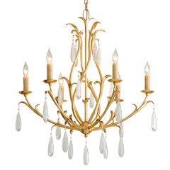 Prosecco Chandelier, Gold Leaf