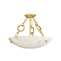 Yadira Semi Flush, Vintage Brass