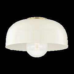 Avery Flush Mount, Aged Brass