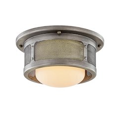 Bauer Flush Mount, Antique Pewter