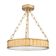 Middlebury Semi Flush, Aged Brass
