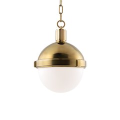 Lambert Pendant, Aged Brass
