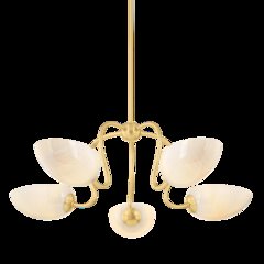 Reva Chandelier, Aged Brass
