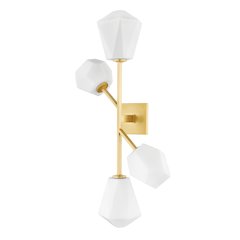 Tring Wall Sconce In Aged Brass Color