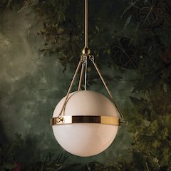 Abbie Pendant, Aged Brass