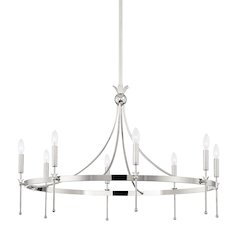 Gates Chandelier, Polished Nickel