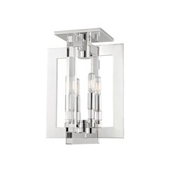 Wellington Semi Flush, Polished Nickel