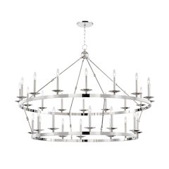 Allendale Chandelier, Polished Nickel