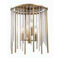 Lewis Semi Flush, Aged Brass