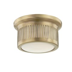 Bangor Flush Mount, Aged Brass