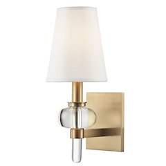 Luna Wall Sconce, Aged Brass