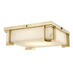 Delmar Flush Mount, Aged Brass