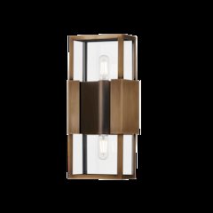 Santa Clara Exterior Wall Sconce, Patina Brass