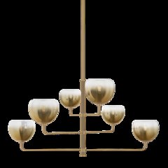 August Chandelier, Patina Brass