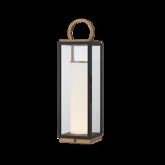 Gareth Exterior Rechargeable Table Lamp, Patina Brass