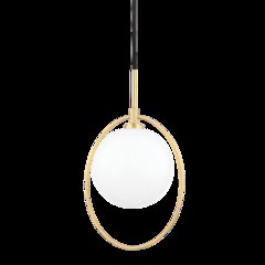 Babette Pendant, Aged Brass