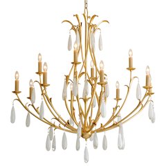 Prosecco Chandelier, Gold Leaf
