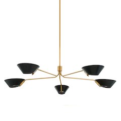 Sacramento Chandelier, Patina Brass