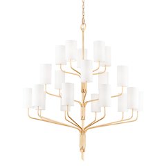 Juniper Chandelier, Gold Leaf