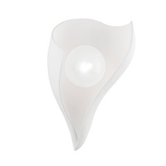 Moonstone Wall Sconce, Gesso White