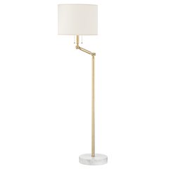 Essex Floor Lamp, Aged Brass