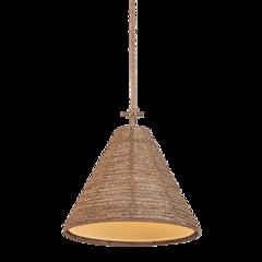 Redwood Pendant, Patina Brass