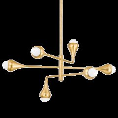 Luciel Chandelier, Vintage Gold Leaf