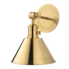 Garden City Wall Sconce, Aged Brass